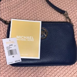 Michael Khors Navy Wristlet NWT
